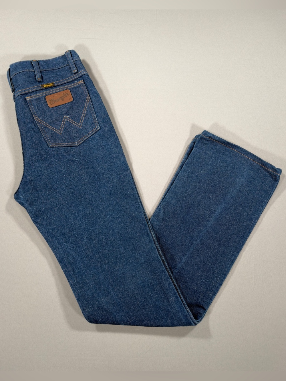Wrangler 935NAV Cowboy Cut Slim Fit Bootcut Jeans Mens 31x36 Rigid Indigo Denim
